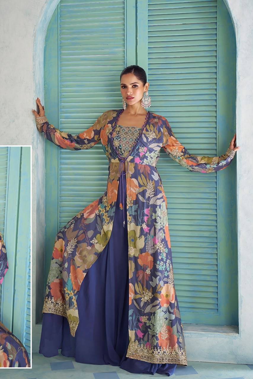 SAHEEN By Gulkayra Designer 7705 To 7707 Series Beautiful Occasional Wear & Party Wear Real Chinon Stitched gown With Bottom At Wholesale Price